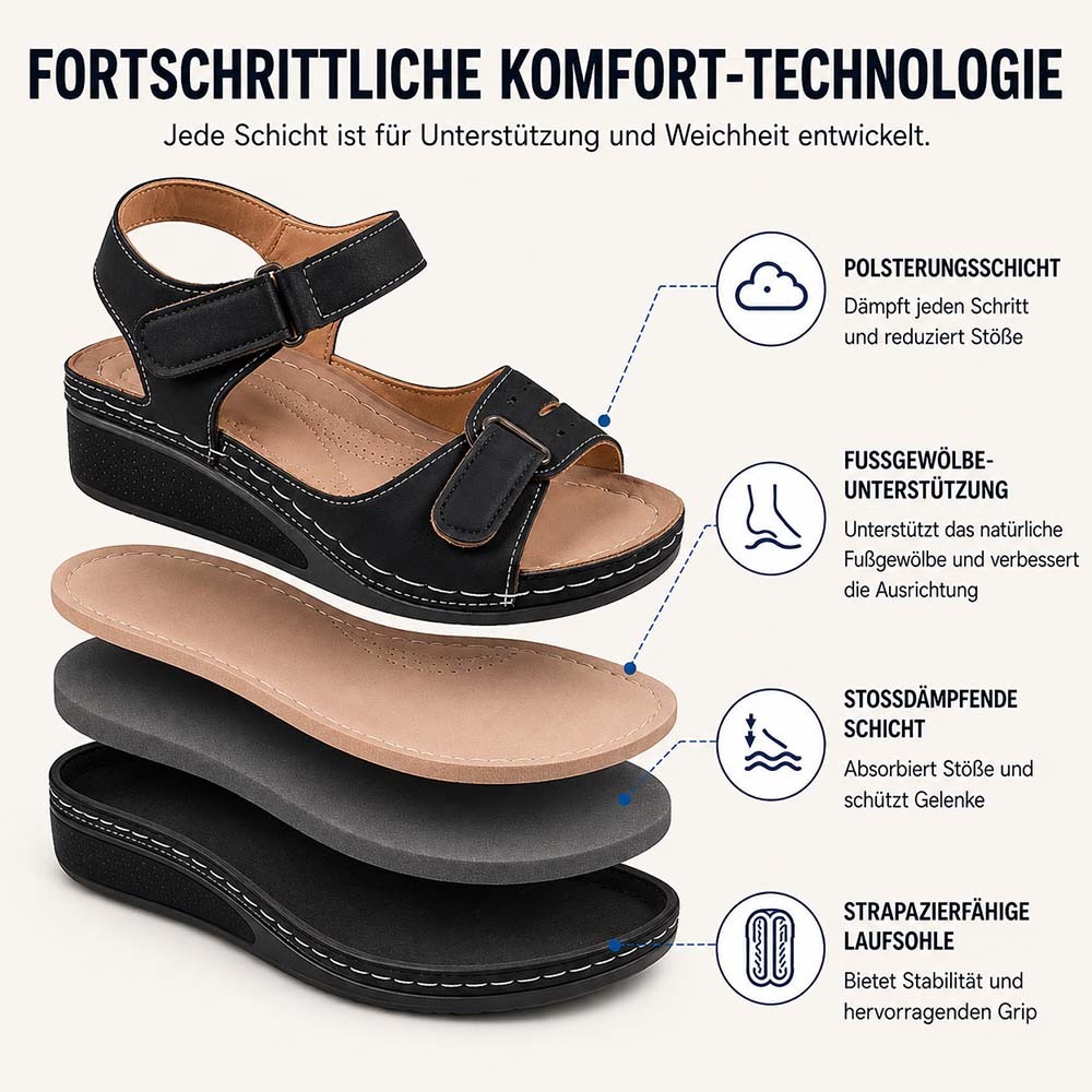 ⚡🇩🇪 Bestseller 2026 – Die beliebtesten ultra-bequemen und verstellbaren Sandalen mit Fußgewölbestütze für Damen 