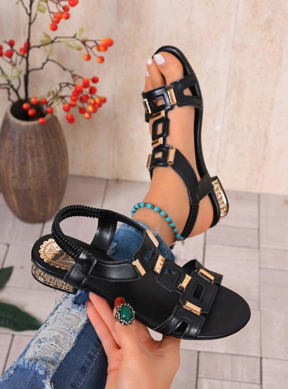 🔥 Offre spéciale : -80% | Sandales confort orthopédiques femme avec soutien du pied 👣