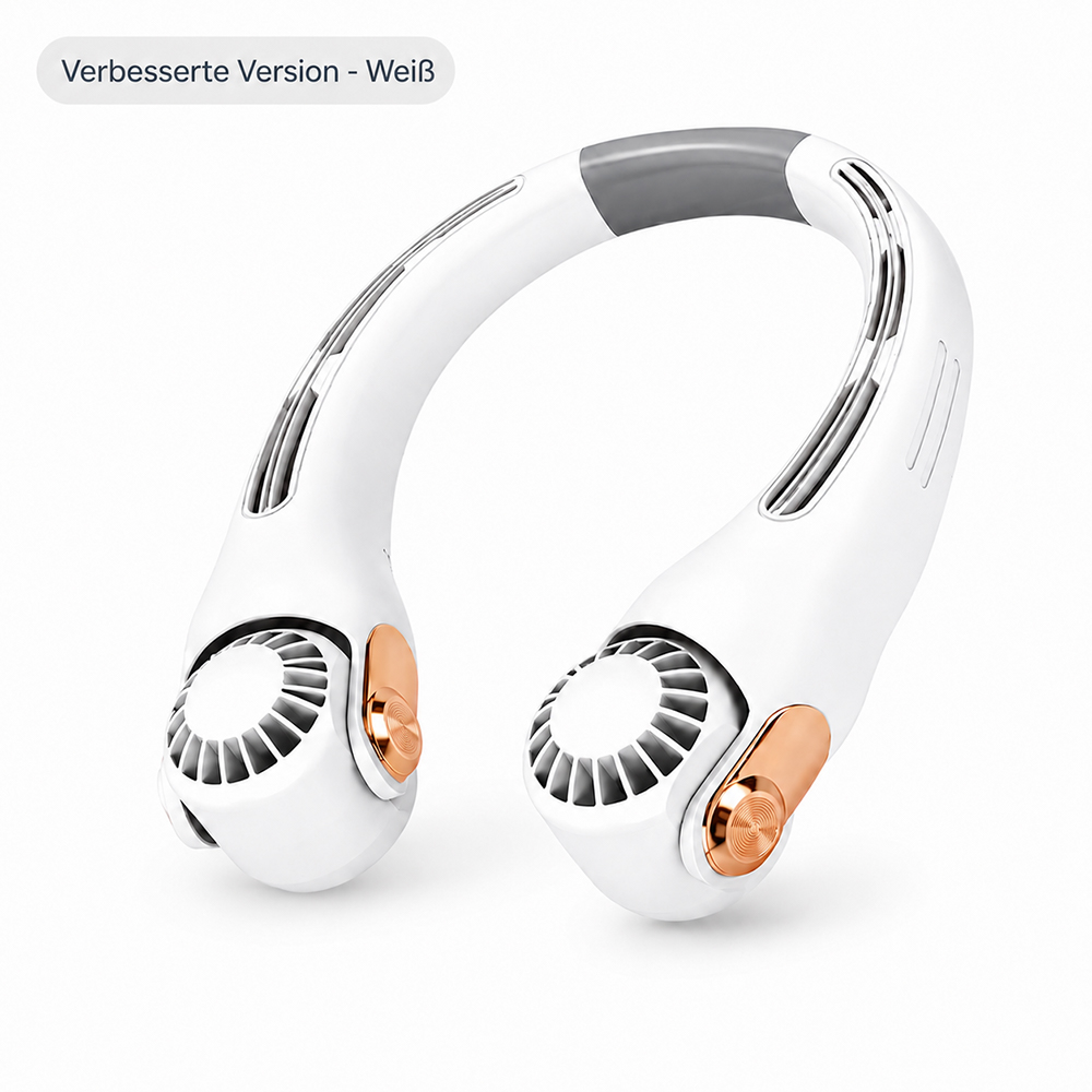 2026 Verbesserter Nackenventilator – Ultra-leise, freihändig tragbar & 360° verstellbar