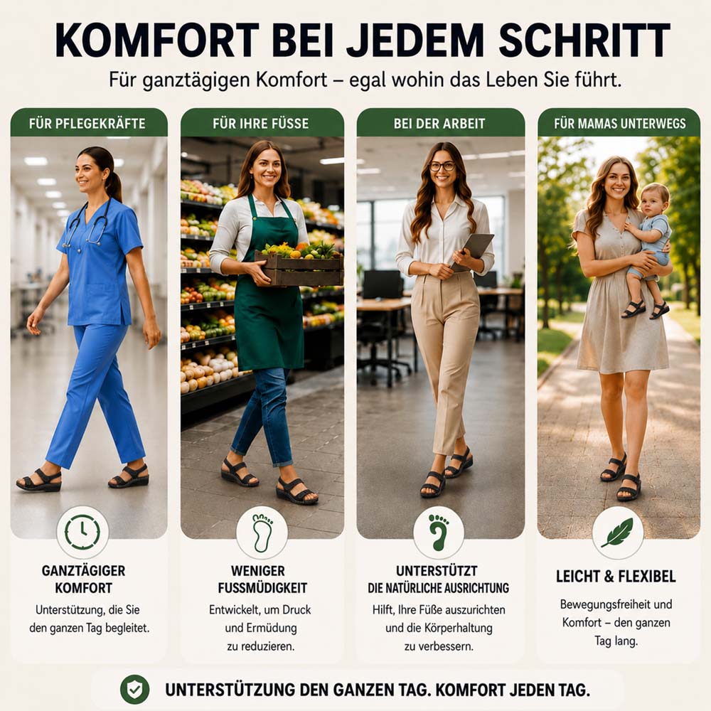 ⚡🇩🇪 Bestseller 2026 – Die beliebtesten ultra-bequemen und verstellbaren Sandalen mit Fußgewölbestütze für Damen 