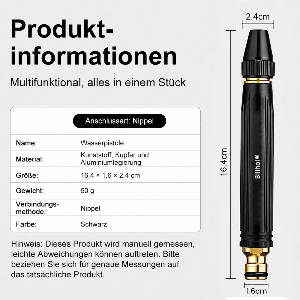 🔥 Letzter Tag: 80 % Rabatt! 🏆 Hochdruck-Wasserpistole für Haus & Auto – ideal zum Autowaschen sowie zur Bewässerung von Pflanzen und Gemüse👍💦