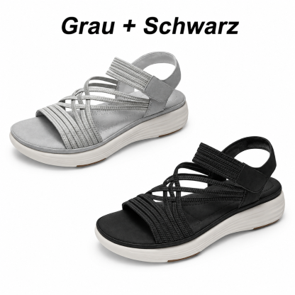 ⚡ 𝐋𝐄𝐓𝐙𝐓𝐄𝐑 𝐓𝐀𝐆: 𝟖𝟎 % 𝐑𝐀𝐁𝐀𝐓𝐓: Bequeme Damen-Walking-Sandalen |  Elastischer Riemen • Leicht & rutschfest • Ideal für Sommer, Reise & Alltag