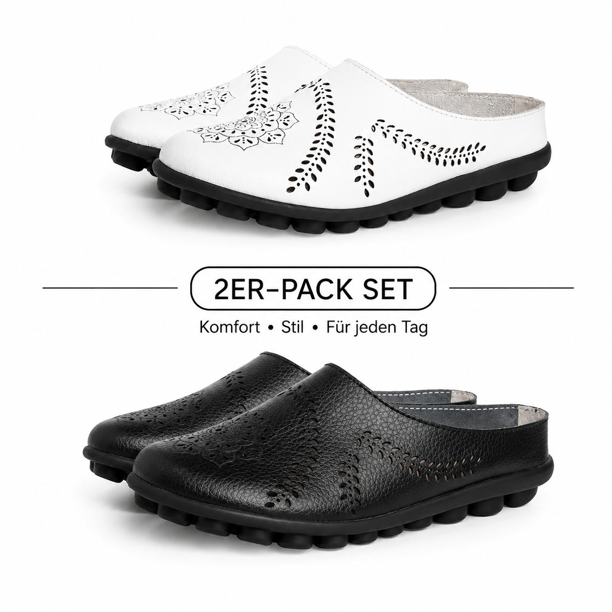 🏆 LETZTER TAG SALE – 80 % RABATT-Casual Stride Harmony – Atmungsaktive Komfort-Pantoletten für Damen