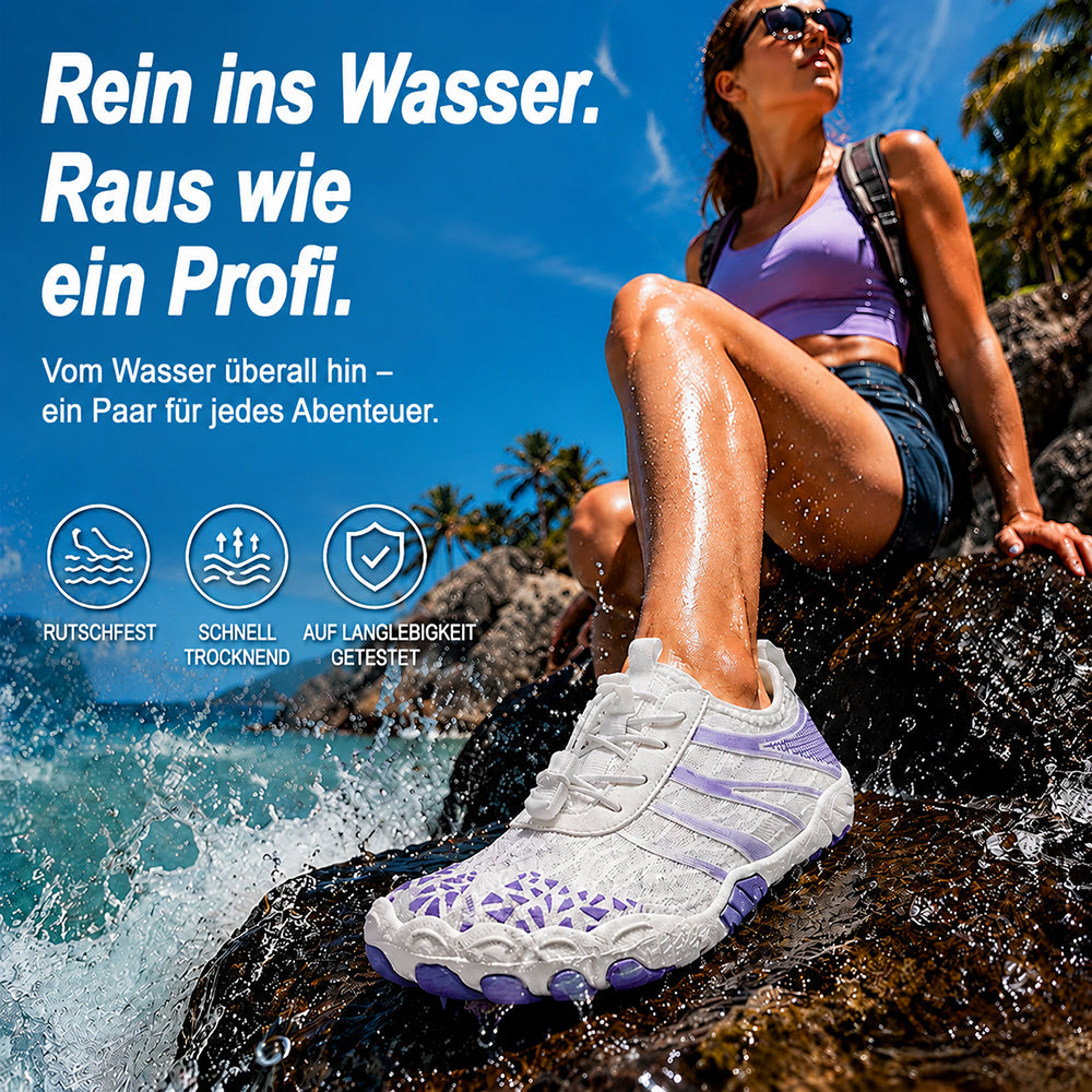 ❤️ Unisex Barfuß-Wasserschuhe – Atmungsaktiv, wasserfest & sandabweisend | Leichte Aqua-Schuhe mit Memory-Foam-Komfort und schnelltrocknendem Design