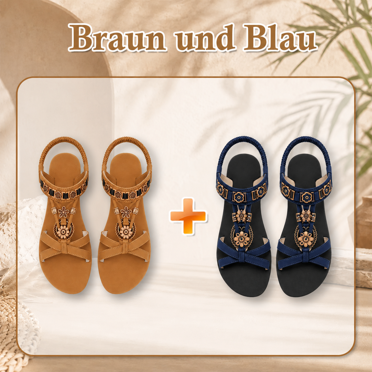 ⚡🇩🇪  Bestseller 2026 ✨Böhmische Damensandalen mit Blumen-Dekor– absoluter Komfort, elastischer Riemen & sommerliche Eleganz