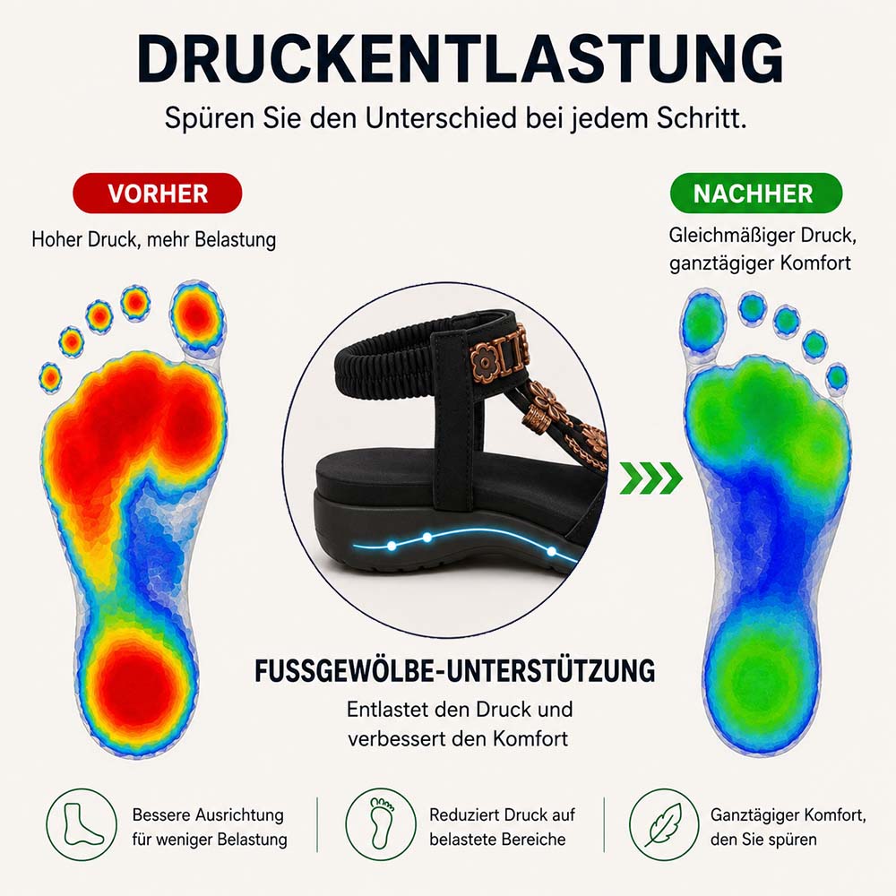 ⚡🇩🇪  Bestseller 2026 ✨Böhmische Damensandalen mit Blumen-Dekor– absoluter Komfort, elastischer Riemen & sommerliche Eleganz