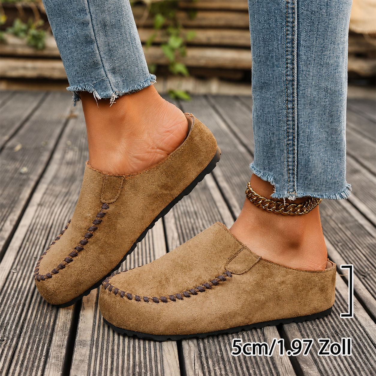 👡✨ Women's Wide Closed-Toe Mule Slippers 🛋️