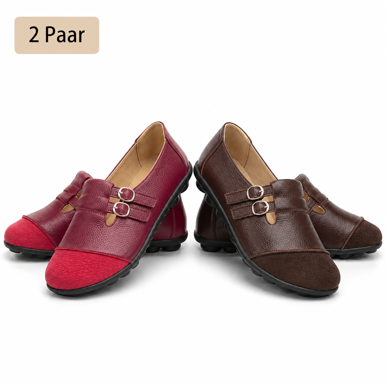 Bequeme Damen-Slipper mit weicher Sohle & verstellbarem Halt