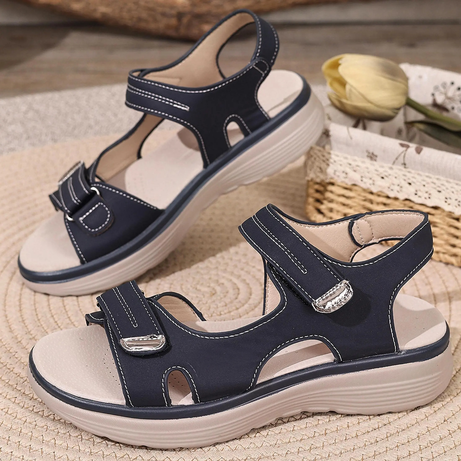 👑 LETZTE CHANCE: 80 % RABATT - 🔥 Damen Komfort-Sandalen mit verstellbaren Riemen