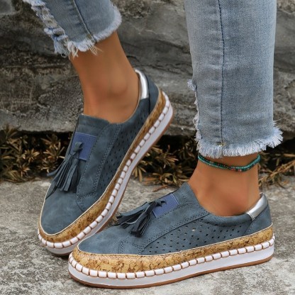 🚨Summer Sale⭐Women's Modern Slip-On Sports Tassels Shoes