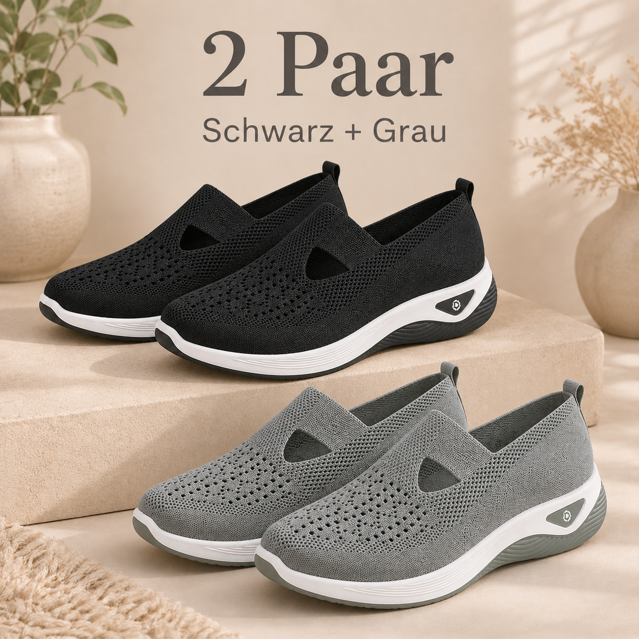 🔥 Nur heute 80 % Rabatt – Atmungsaktive Komfort-Sneaker für Damen, leicht & bequem zum Hineinschlüpfen 👟