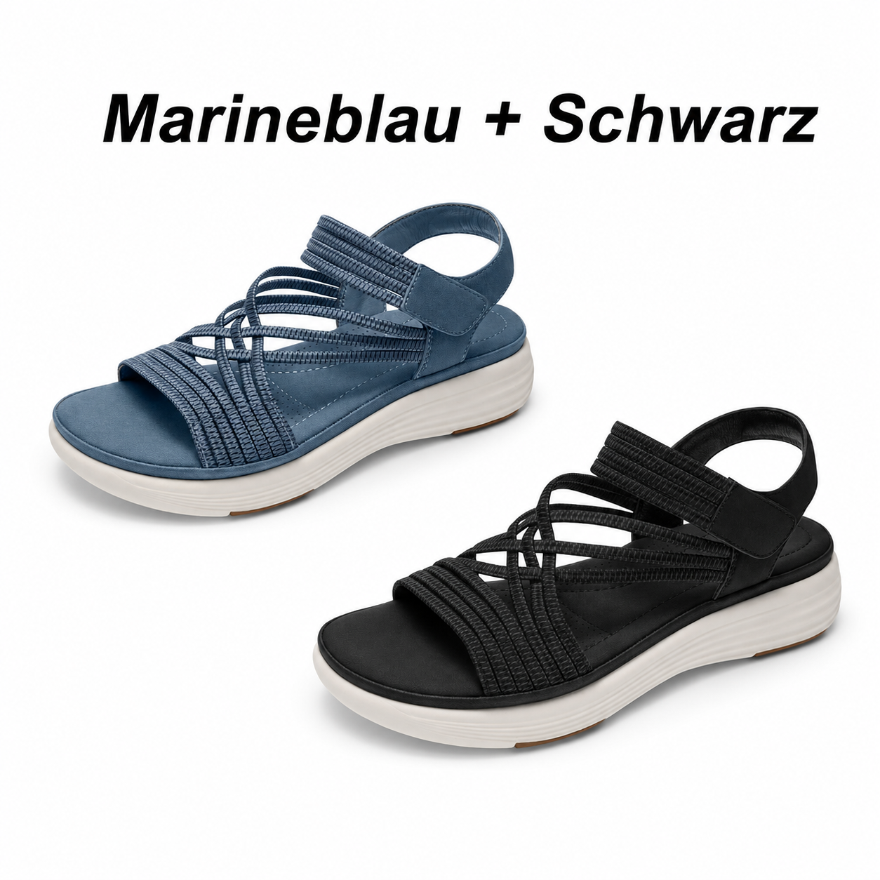 ⚡ 𝐋𝐄𝐓𝐙𝐓𝐄𝐑 𝐓𝐀𝐆: 𝟖𝟎 % 𝐑𝐀𝐁𝐀𝐓𝐓: Bequeme Damen-Walking-Sandalen | Elastischer Riemen • Leicht & rutschfest • Ideal für Sommer, Reise & Alltag