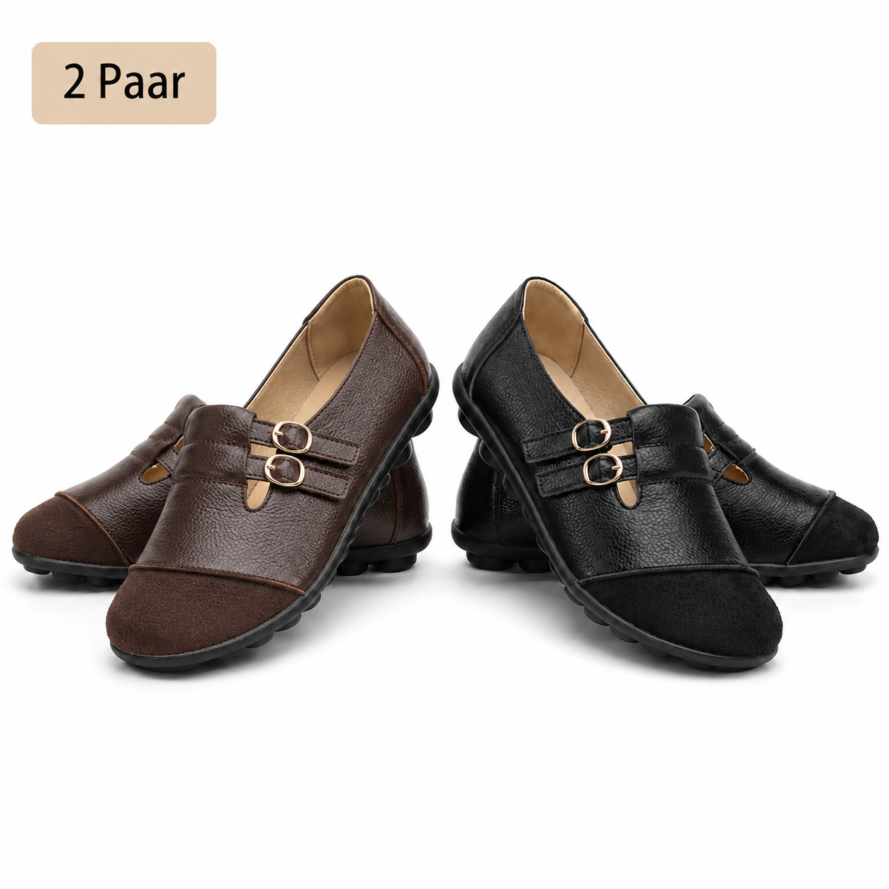 Bequeme Damen-Slipper mit weicher Sohle & verstellbarem Halt
