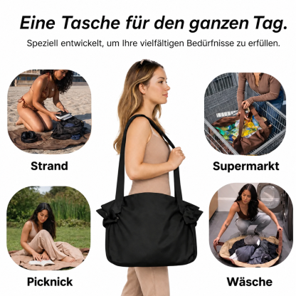 ⚡Faltbare Reisetasche mit Picknickdecke – Große Kapazität für Reisen, Fitness & Strand