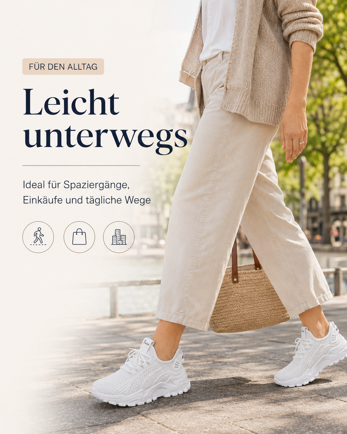Moderner Alltagsstil mit Komfort-Sneakern