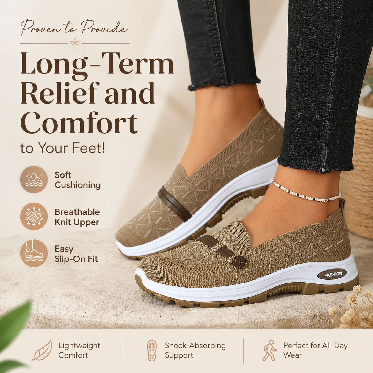 👟 𝐋𝐄𝐓𝐙𝐓𝐄𝐑 𝐓𝐀𝐆: 𝟖𝟎 % 𝐑𝐀𝐁𝐀𝐓𝐓👟Damen Orthopädische Slip-On-Schuhe – Leichte, atmungsaktive und rutschfeste Walking-Schuhe