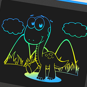 Surface de dessin colorée