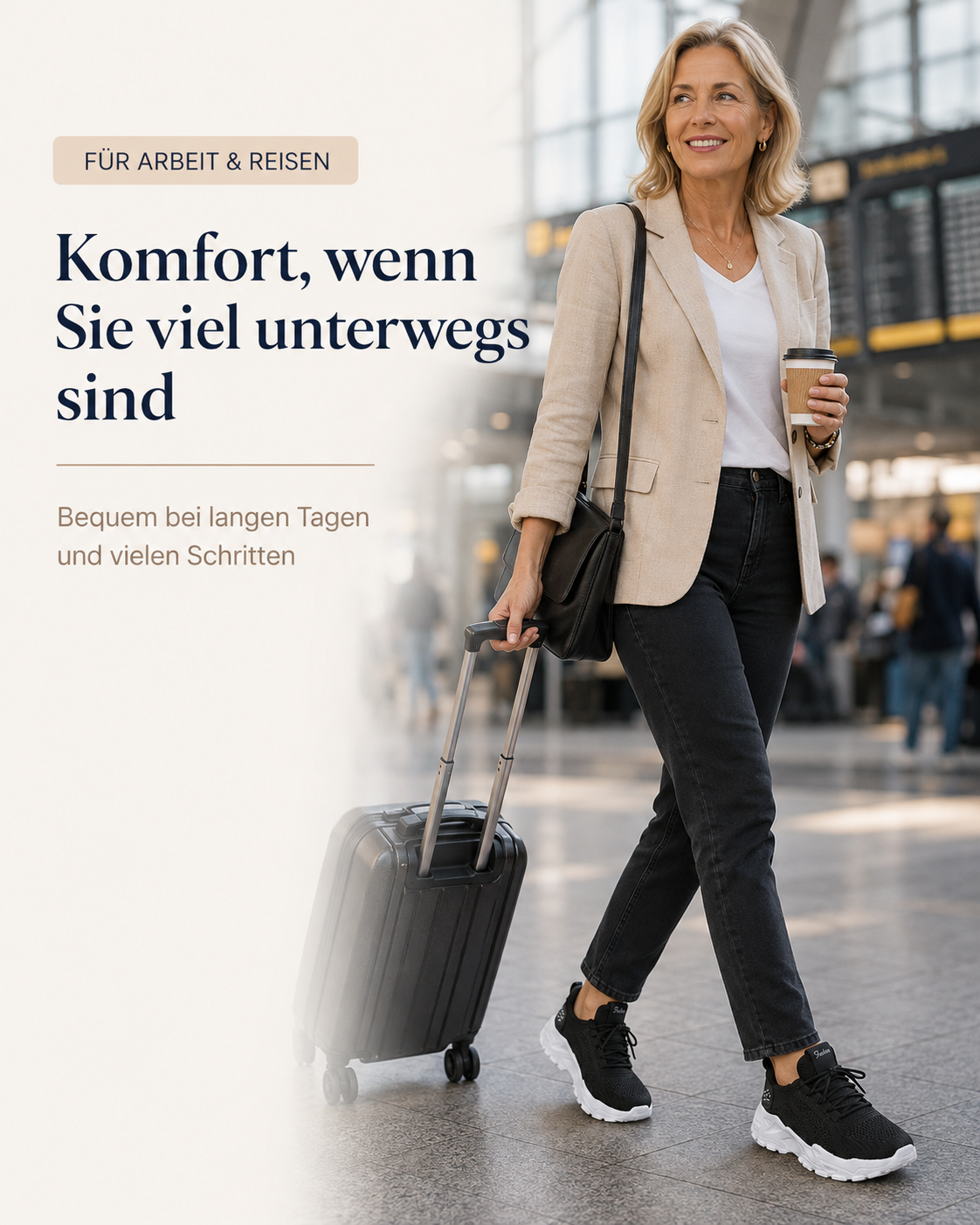 Komfort-Sneaker für Arbeit und Reisen