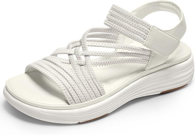 ⚡BQODQO® Bequeme Damen-Walking-Sandalen | 💖Elastischer Riemen • Leicht & rutschfest • Ideal für Sommer, Reise & Alltag