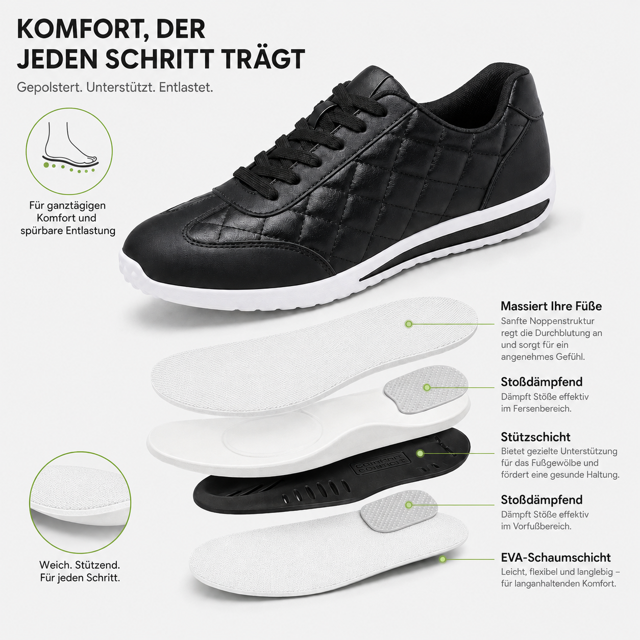  LETZTER TAG: 50 % RABATT – Leichte Retro-Sneaker für Damenhuo