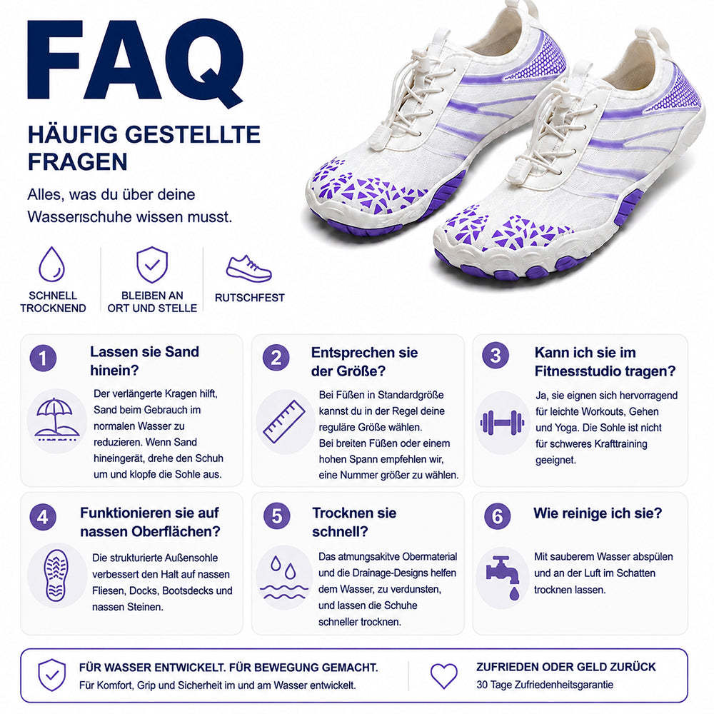 ❤️ Unisex Barfuß-Wasserschuhe – Atmungsaktiv, wasserfest & sandabweisend | Leichte Aqua-Schuhe mit Memory-Foam-Komfort und schnelltrocknendem Design