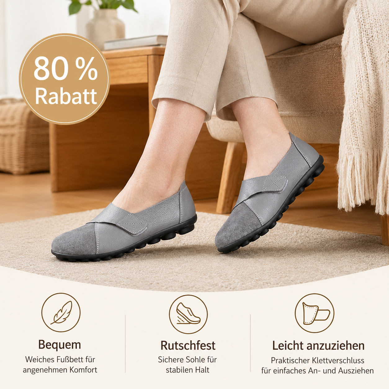 🏆 Bestseller 2026 – Damen Komfort-Slipper mit weichem Fußbett & rutschfester Sohle 🔥 Letzter Tag: 80 % Rabatt