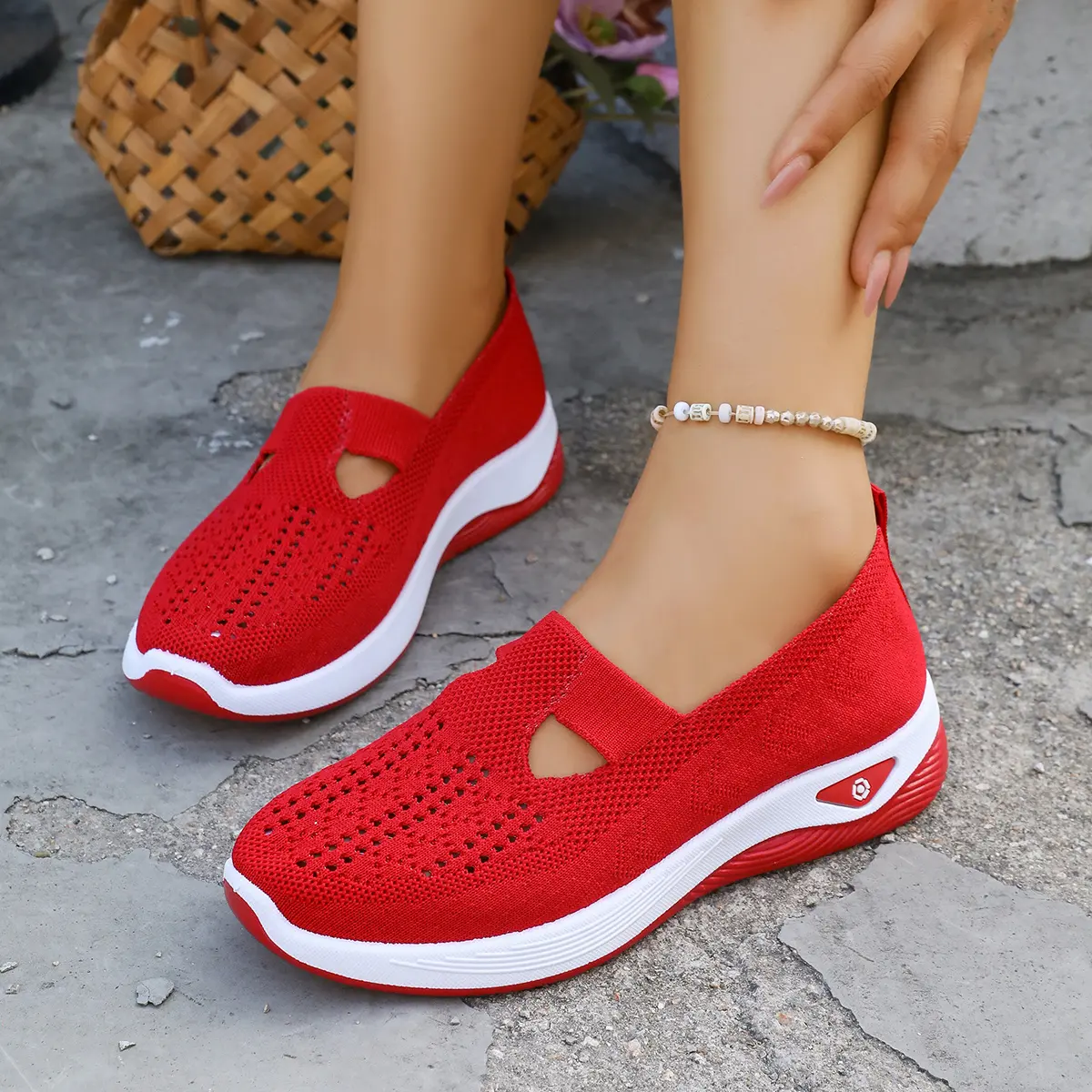 Atmungsaktive Komfort-Sneaker für Damen – leicht & bequem zum Hineinschlüpfen