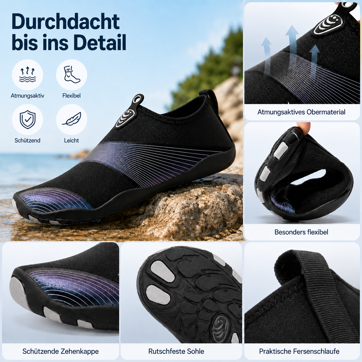 🌊 Chaussures Aquatiques Barefoot La liberté du pied nu, la protection en plus