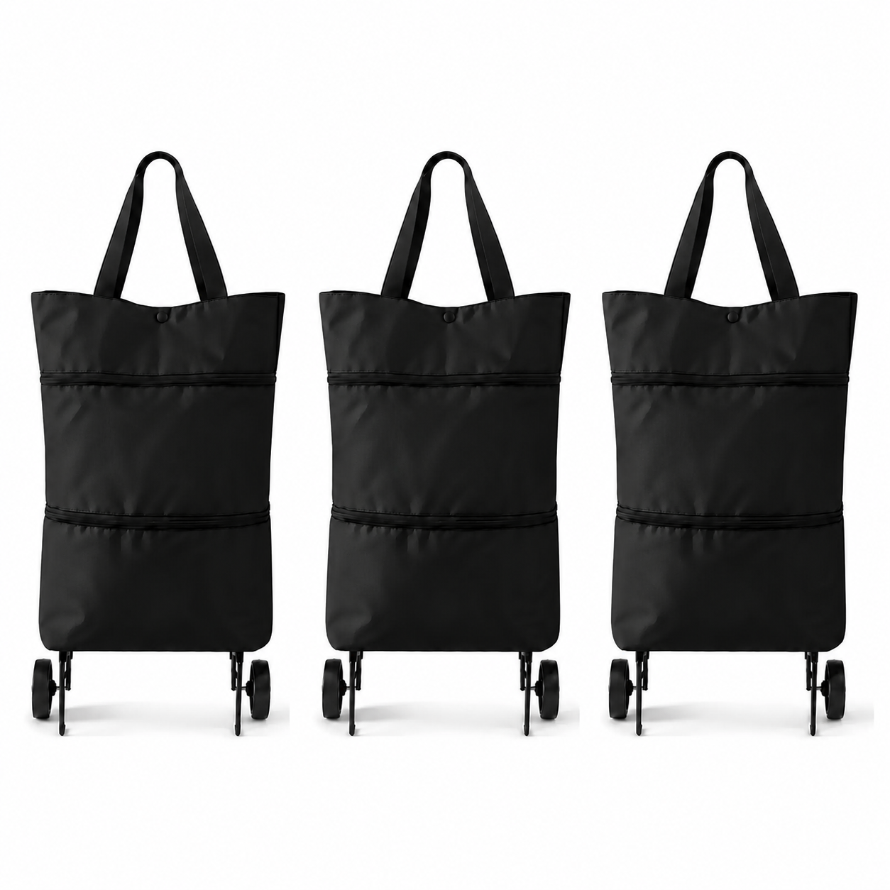 🛒Faltbarer Einkaufstrolley – Praktische Einkaufstasche mit Rollen für den täglichen Einkauf