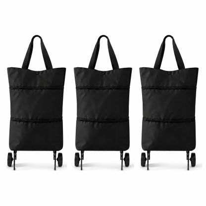 🛒Faltbarer Einkaufstrolley – Praktische Einkaufstasche mit Rollen für den täglichen Einkauf