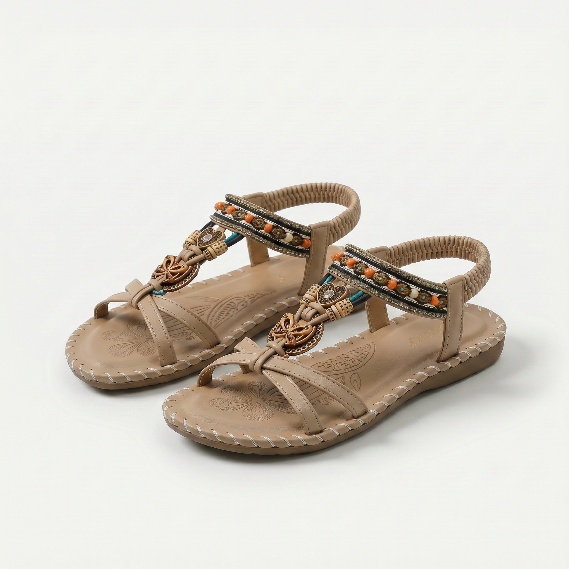 ⚡🇩🇪  Bestseller 2026 ✨Böhmische Damensandalen mit Blumen-Dekor– absoluter Komfort, elastischer Riemen & sommerliche Eleganz
