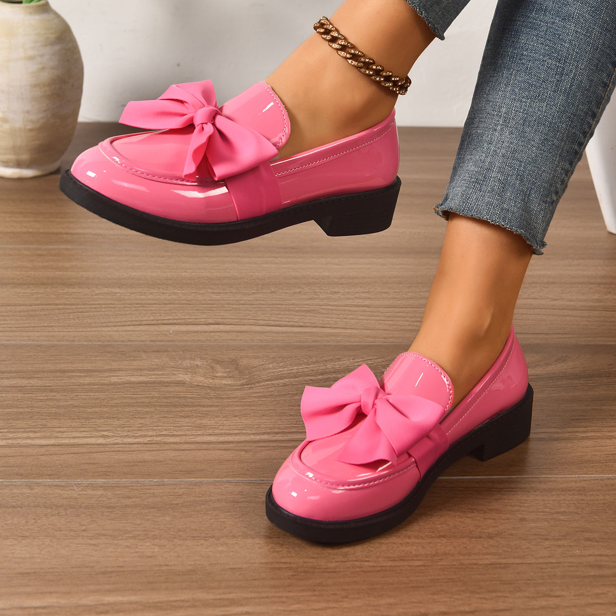 𝐋𝐄𝐓𝐙𝐓𝐄𝐑 𝐓𝐀𝐆: 𝟖𝟎 % 𝐑𝐀𝐁𝐀𝐓𝐓 -Modische Damen-Loafer mit Schleife👟