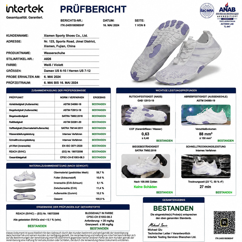 ❤️ Unisex Barfuß-Wasserschuhe – Atmungsaktiv, wasserfest & sandabweisend | Leichte Aqua-Schuhe mit Memory-Foam-Komfort und schnelltrocknendem Design