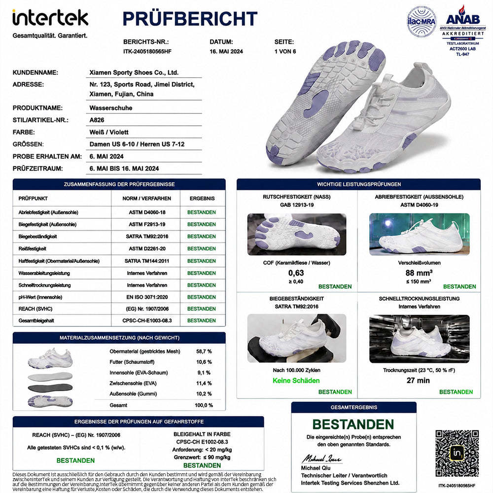 ❤️ Unisex Barfuß-Wasserschuhe – Atmungsaktiv, wasserfest & sandabweisend | Leichte Aqua-Schuhe mit Memory-Foam-Komfort und schnelltrocknendem Design