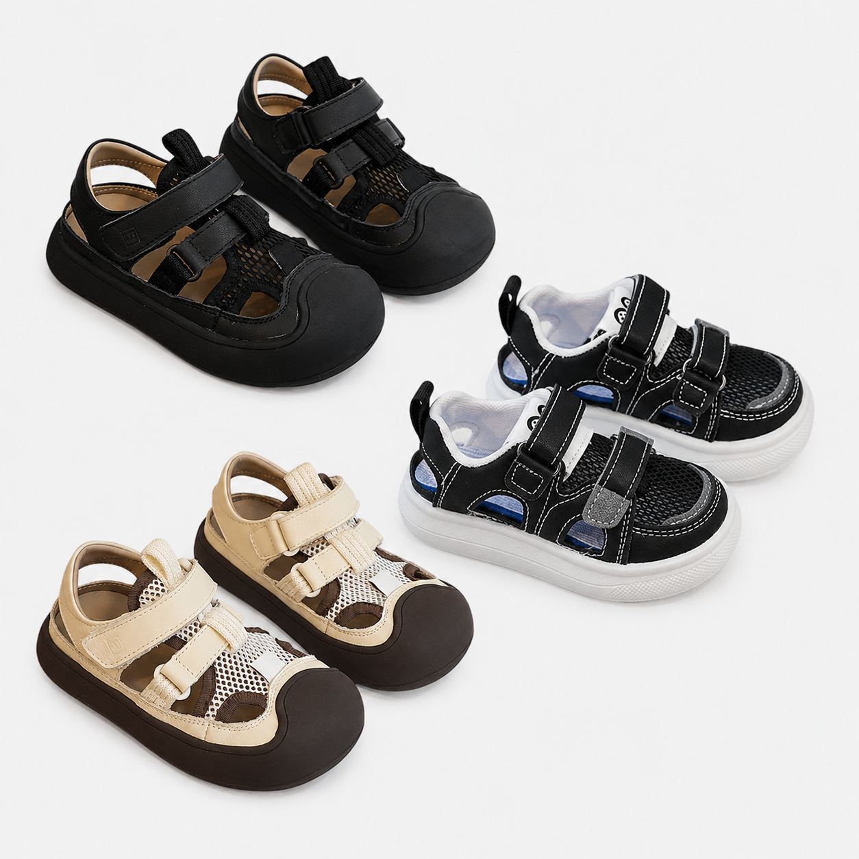 🔥 Barefoot Children's Closed Toe Breathable Summer Shoes with Scratch, Wide Toe and Zero Drop Sandals