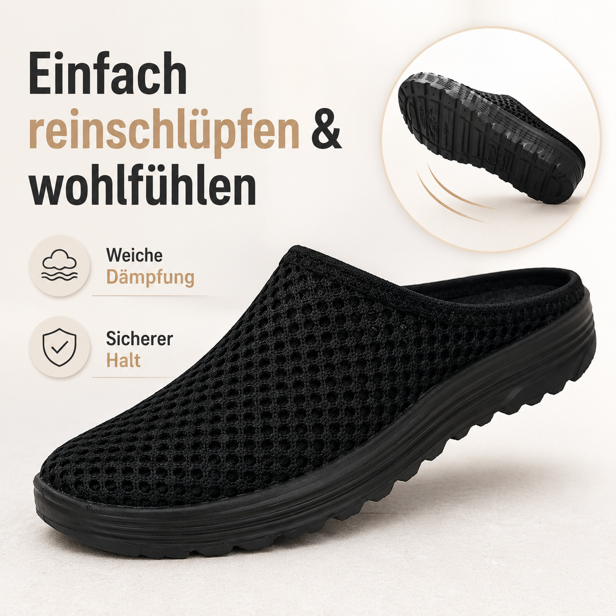Bequeme, atmungsaktive Mesh-Slipper für den Alltag