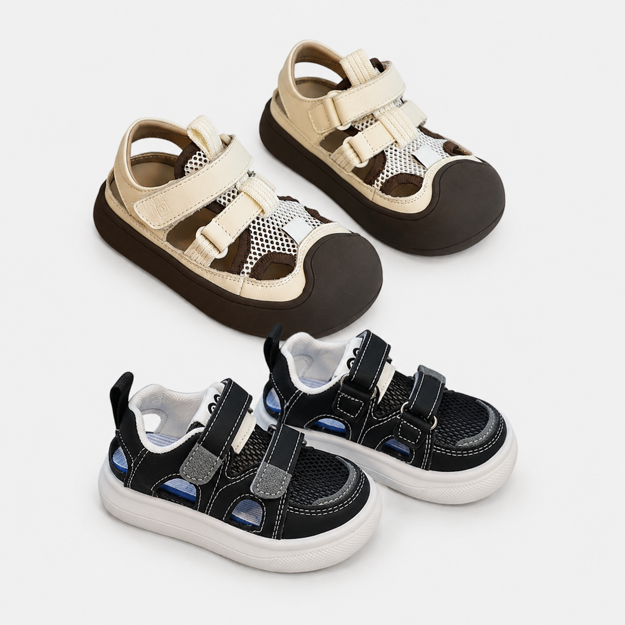 🔥 Barefoot Children's Closed Toe Breathable Summer Shoes with Scratch, Wide Toe and Zero Drop Sandals