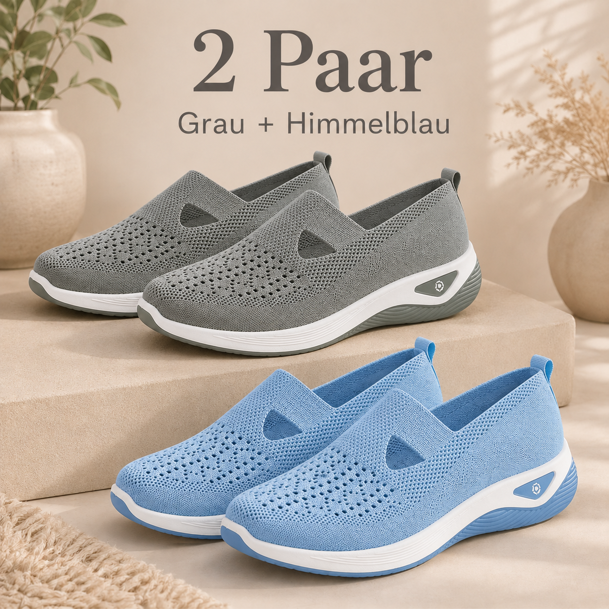 🔥 Nur heute 80 % Rabatt – Atmungsaktive Komfort-Sneaker für Damen, leicht & bequem zum Hineinschlüpfen 👟