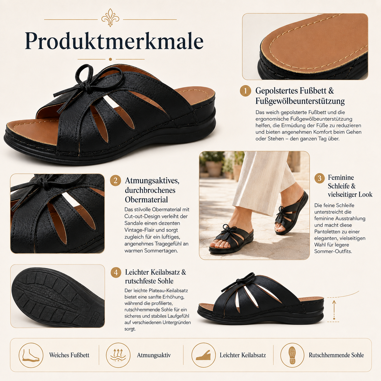 🏆 LETZTER TAG – 80 % RABATT | Weiche Damen-Pantoletten mit komfortabler Sohle ☁️💆‍♀️