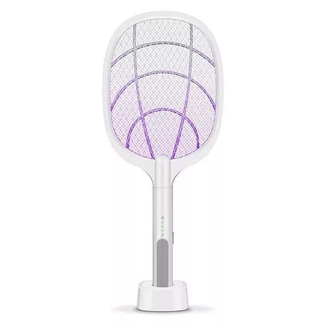 ⚡ Letzter Tag 2-in-1-Mückenklatsche🔦 | ·3000 V Hochspannung·Standfuß ohne Handgriff | Für zu Hause/Küche/Terrasse/Camping
