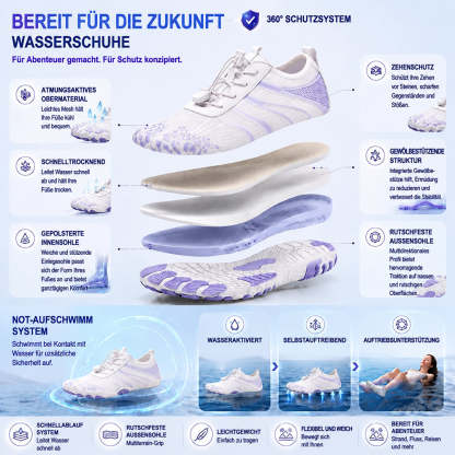 ❤️ Unisex Barfuß-Wasserschuhe – Atmungsaktiv, wasserfest & sandabweisend | Leichte Aqua-Schuhe mit Memory-Foam-Komfort und schnelltrocknendem Design