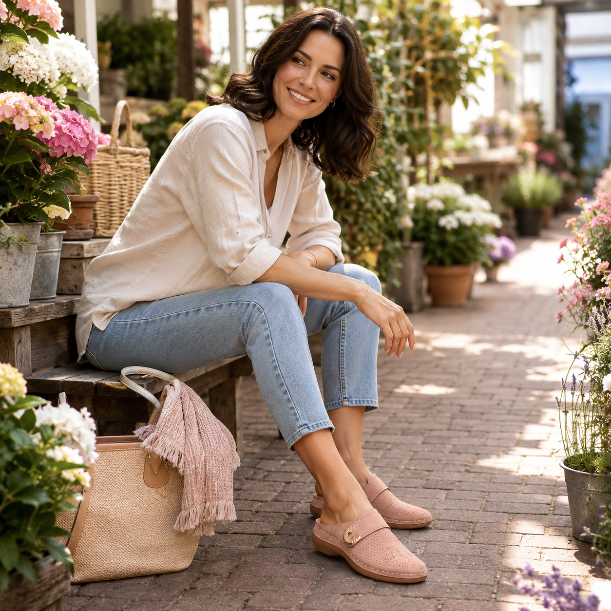 Chaussures avec un large espace pour les orteils