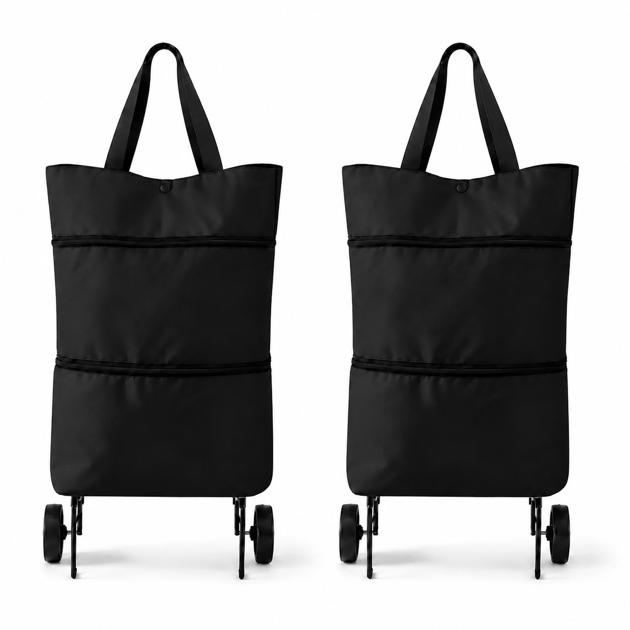 🛒Faltbarer Einkaufstrolley – Praktische Einkaufstasche mit Rollen für den täglichen Einkauf