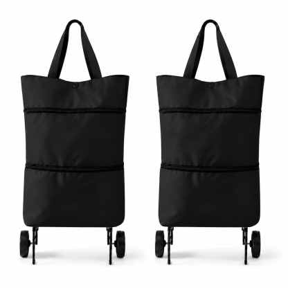 🛒Faltbarer Einkaufstrolley – Praktische Einkaufstasche mit Rollen für den täglichen Einkauf