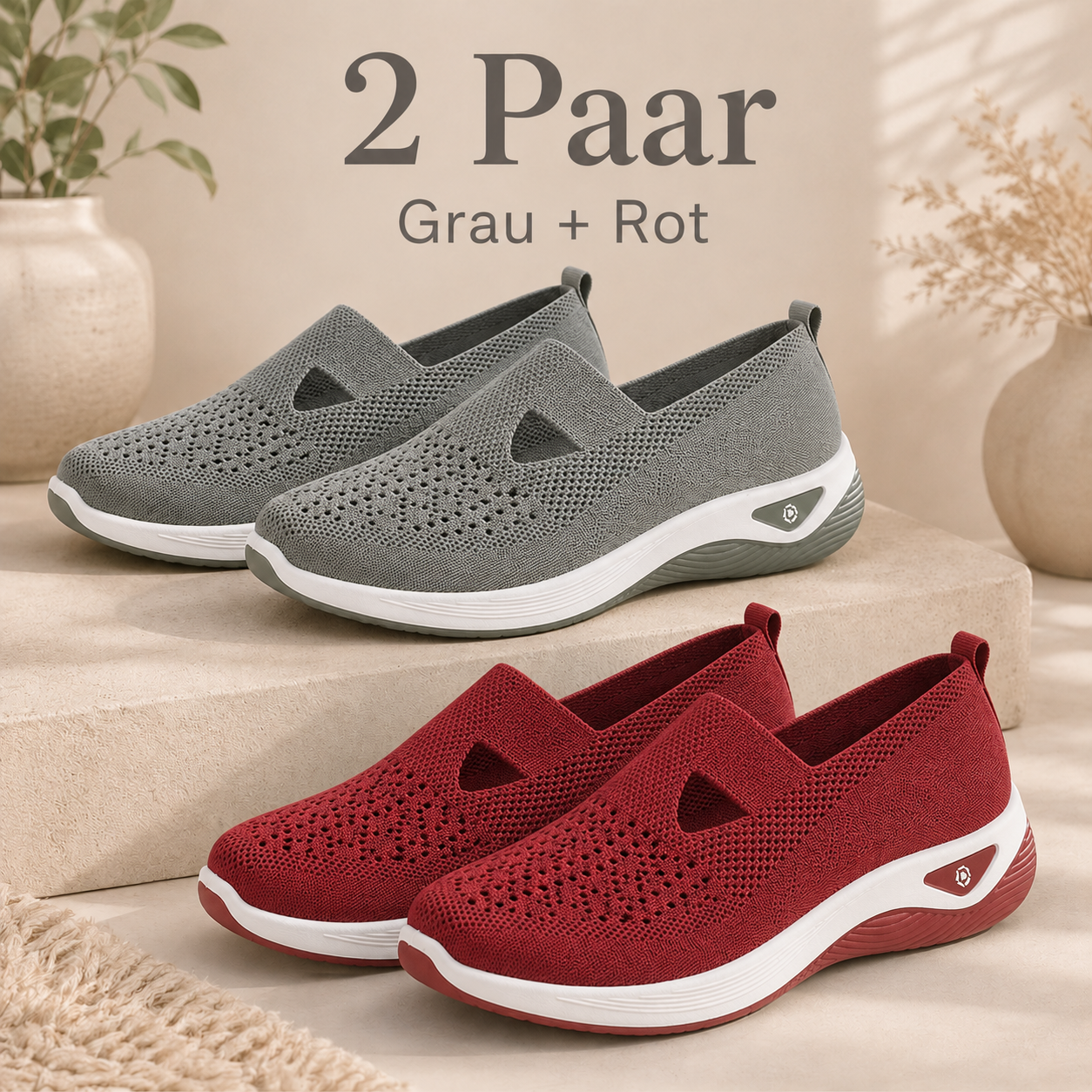 🔥 Nur heute 80 % Rabatt – Atmungsaktive Komfort-Sneaker für Damen, leicht & bequem zum Hineinschlüpfen 👟