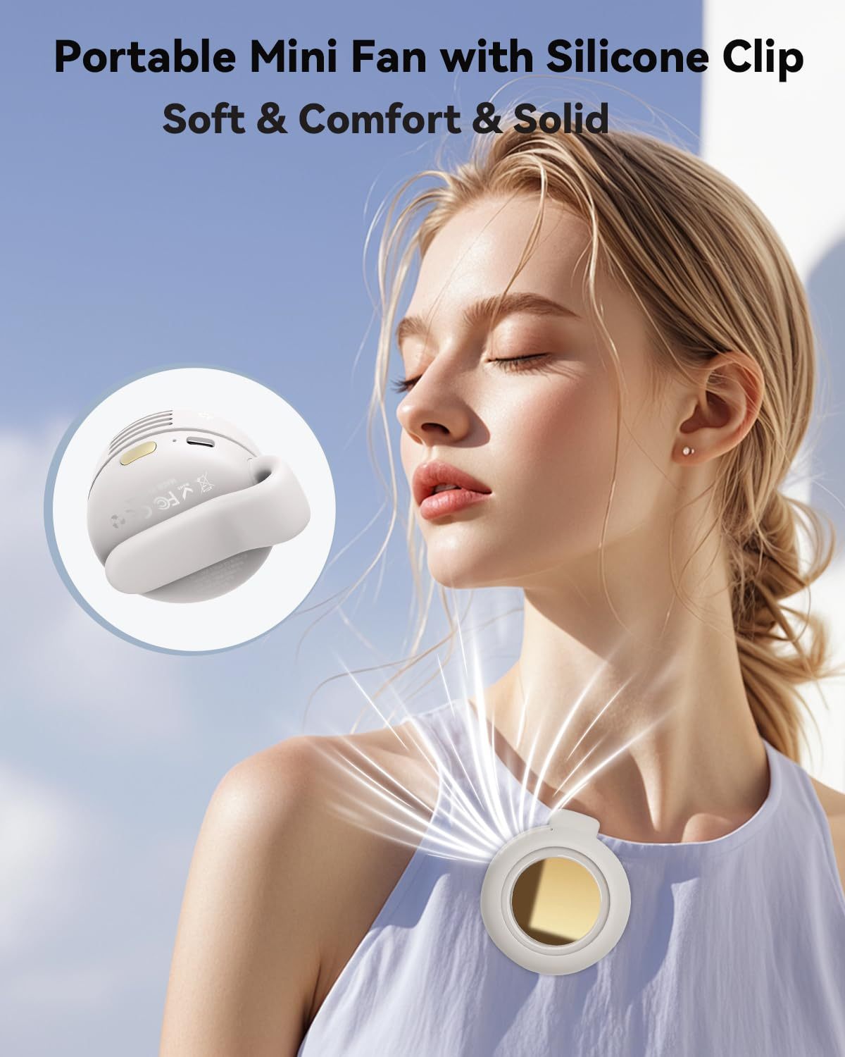 ✨360° Rotatable Portable Mini Clip-on Fan