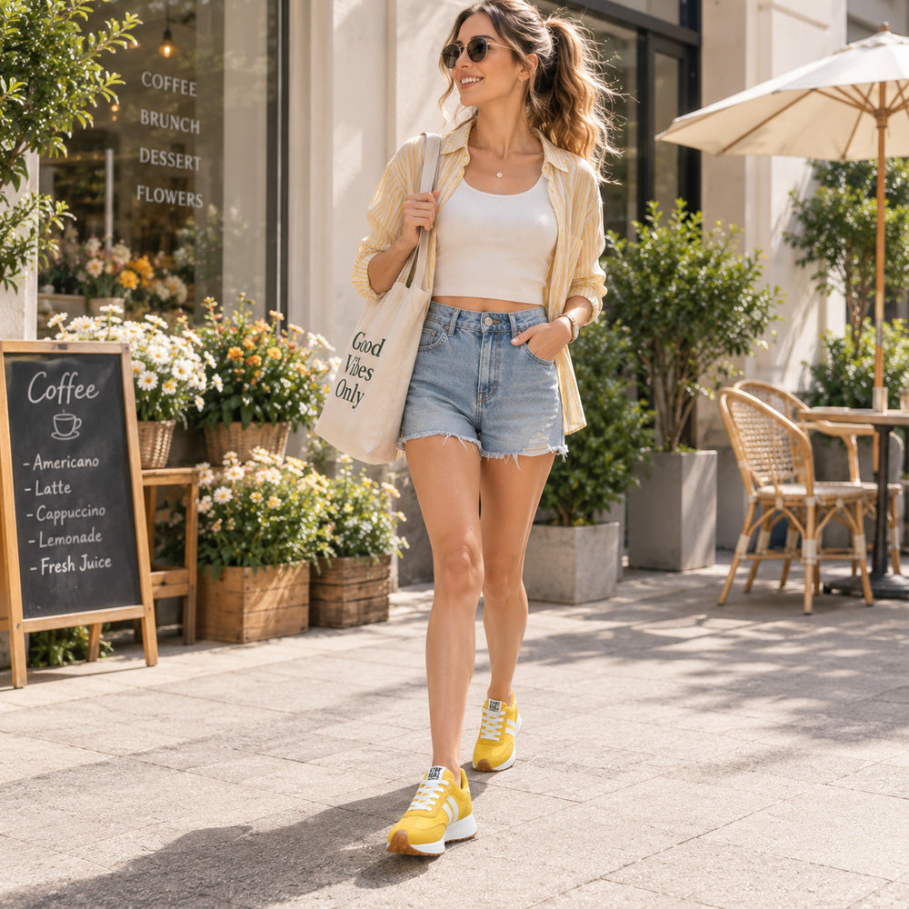 Details der Damen Retro-Sneaker