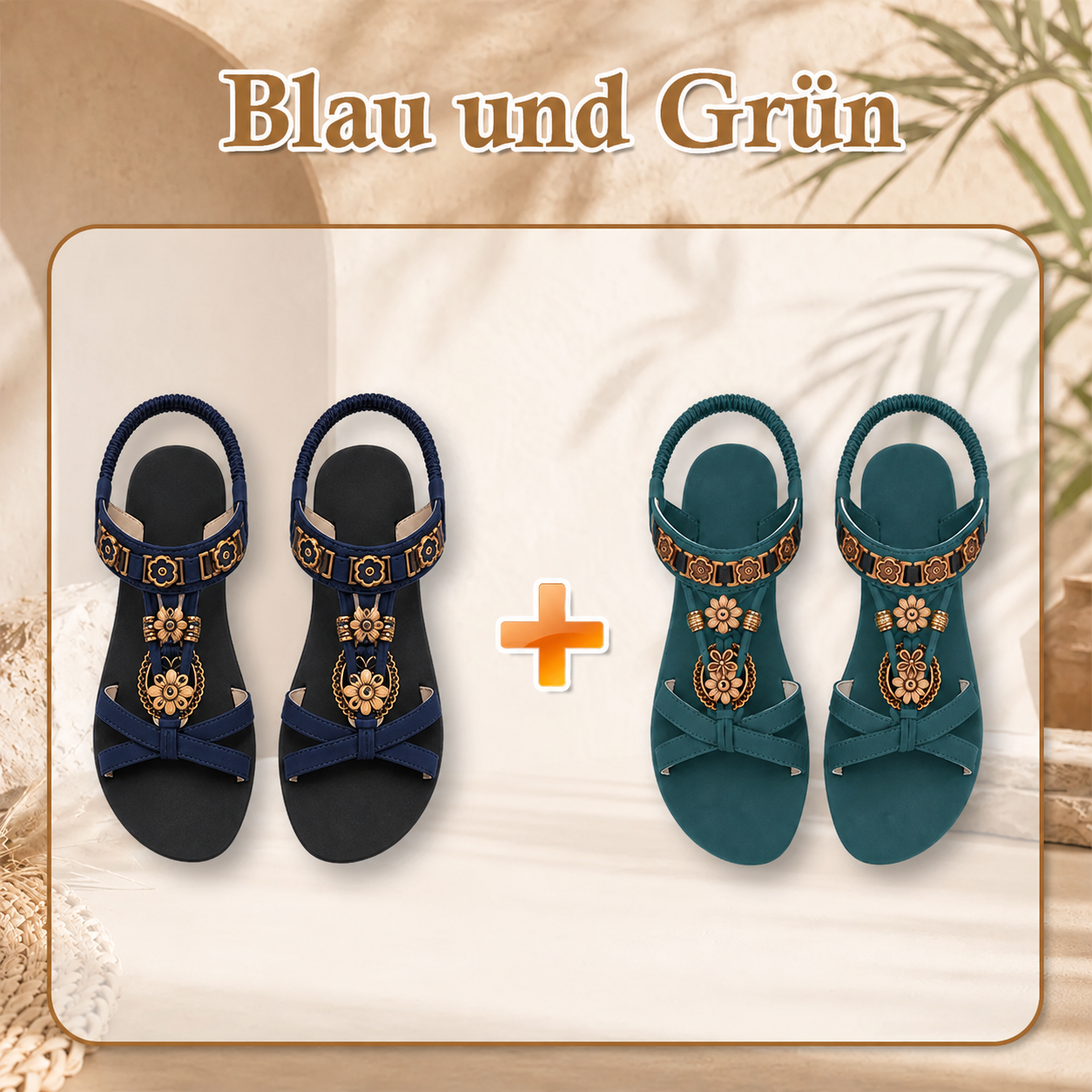 ⚡🇩🇪  Bestseller 2026 ✨Böhmische Damensandalen mit Blumen-Dekor– absoluter Komfort, elastischer Riemen & sommerliche Eleganz