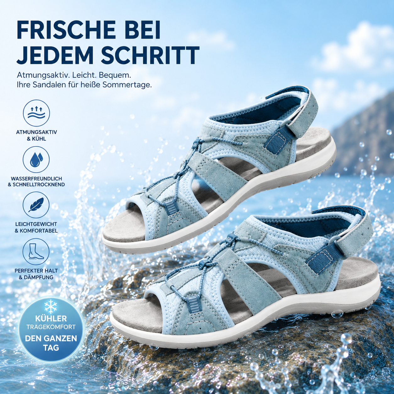 🔥 Letzter Tag: 80 % RABATT ✨ Die beliebtesten ultra-bequemen und verstellbaren Sandalen mit Fußgewölbestütze für Damen ☁️💆‍♀️