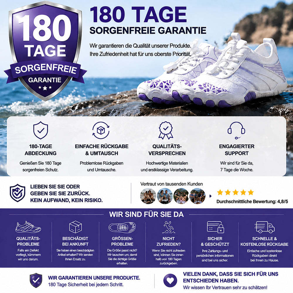 ❤️ Unisex Barfuß-Wasserschuhe – Atmungsaktiv, wasserfest & sandabweisend | Leichte Aqua-Schuhe mit Memory-Foam-Komfort und schnelltrocknendem Design